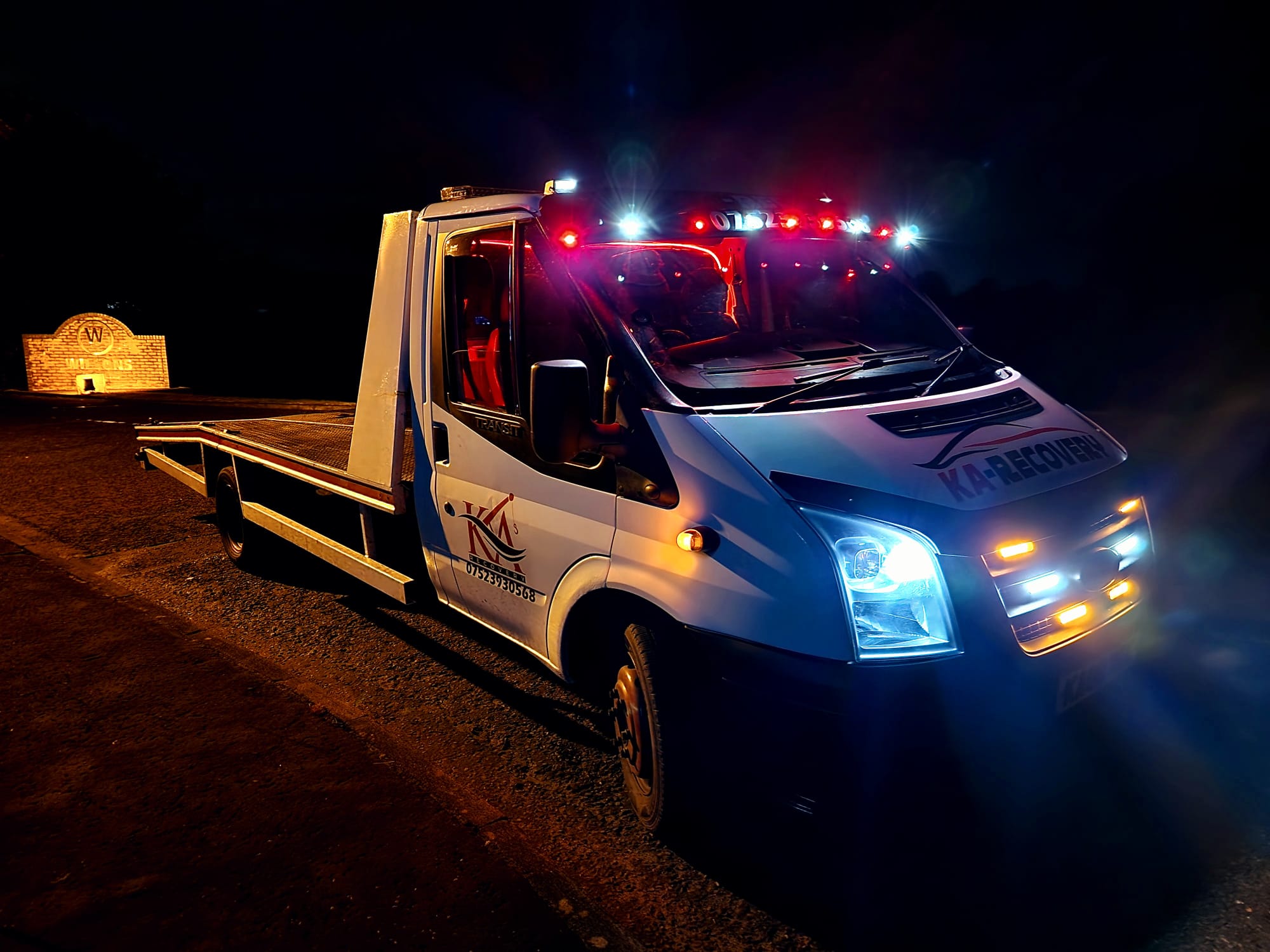 KA Recovery truck on a night call-out